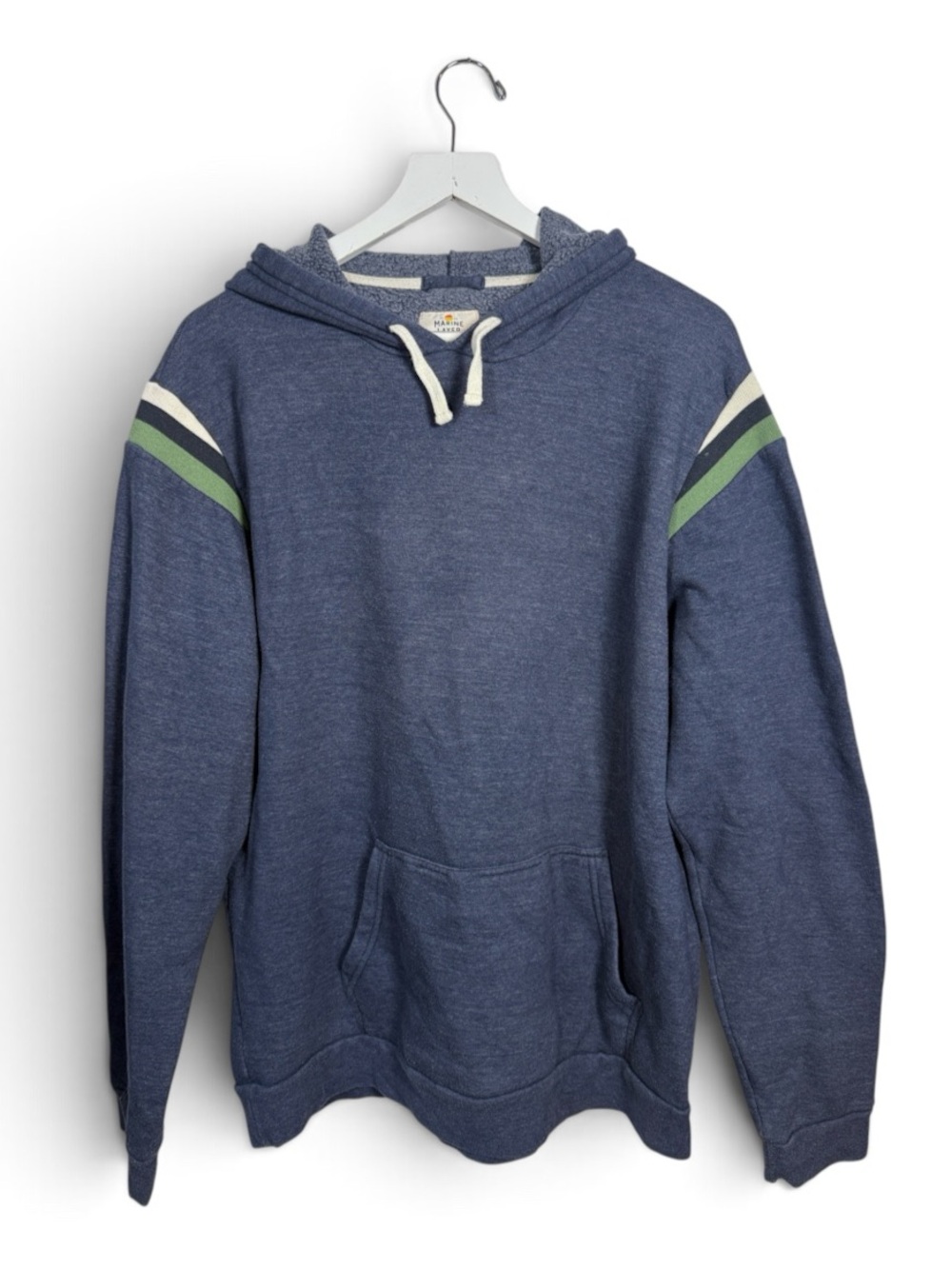 Marine Layer Men’s Banks Sherpa Cozy Fleece Hoodie in blue M-411 Sz XL
